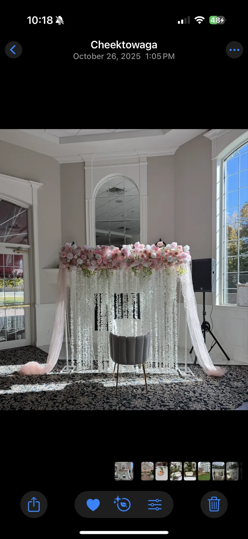 Buffalo wedding stage decoration by WNY Decor