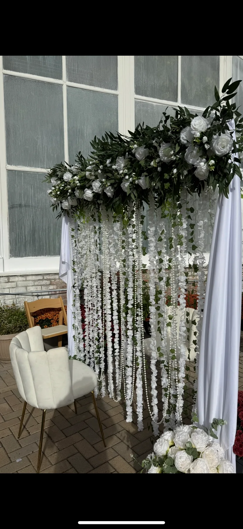 Elegant wedding floral backdrop in Buffalo NY by WNY Decor